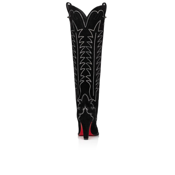 Christian Louboutin Santia Botta Strass Women Boots Black | UNROZD-568