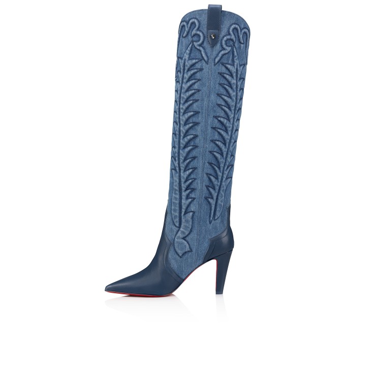 Christian Louboutin Santia Botta Women Boots Blue / Blue | EQGRYU-613