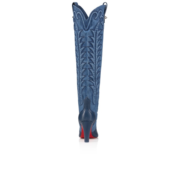 Christian Louboutin Santia Botta Women Boots Blue / Blue | EQGRYU-613