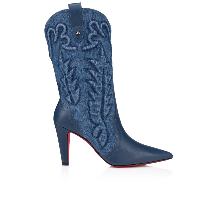 Christian Louboutin Santiabooty Women Boots Blue / Blue | XBDFEC-146