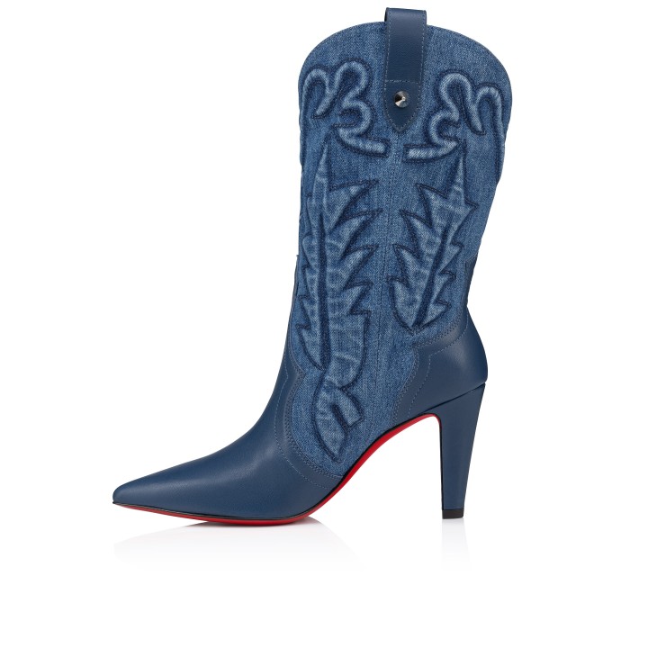 Christian Louboutin Santiabooty Women Boots Blue / Blue | XBDFEC-146