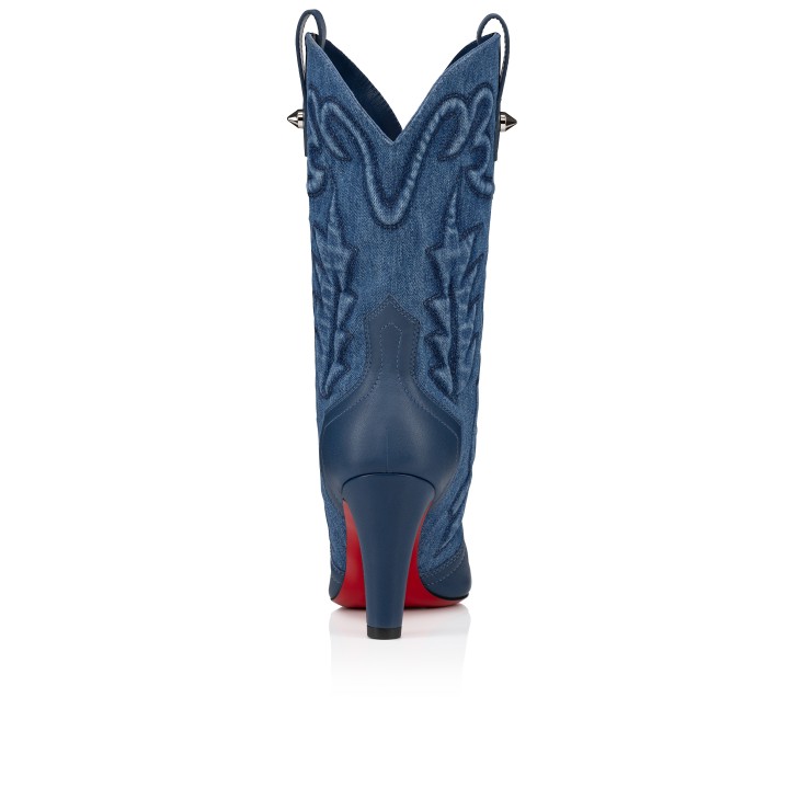 Christian Louboutin Santiabooty Women Boots Blue / Blue | XBDFEC-146