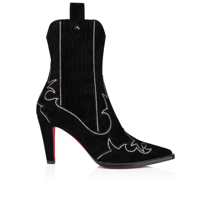 Christian Louboutin Santigag Strass Women Boots Black | CJYVSU-857