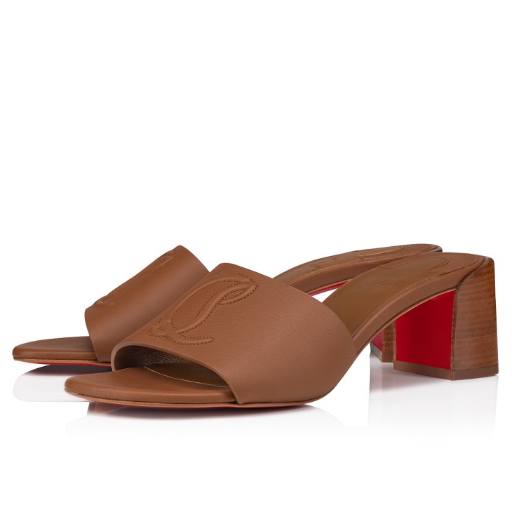 Christian Louboutin So CL Women Mules Brown | DSKZNB-670