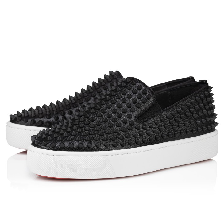 Christian Louboutin Spikeboat Men Sneakers Black | YAHMLX-879