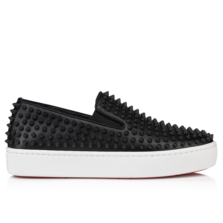 Christian Louboutin Spikeboat Men Sneakers Black | YAHMLX-879