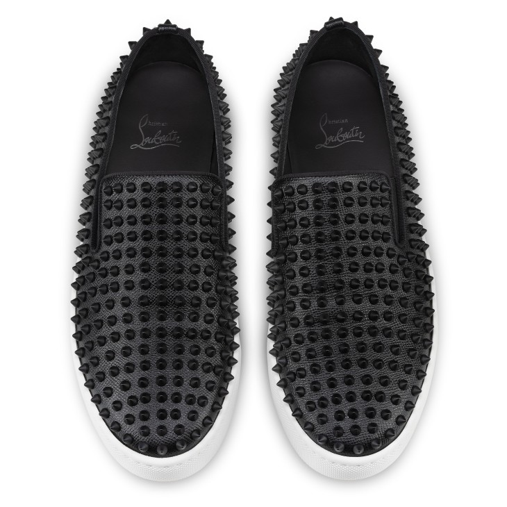 Christian Louboutin Spikeboat Men Sneakers Black | YAHMLX-879