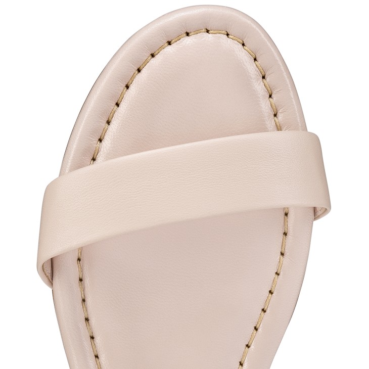 Christian Louboutin Sweet Jane Women Flat Shoes Cream | IGUBCY-459