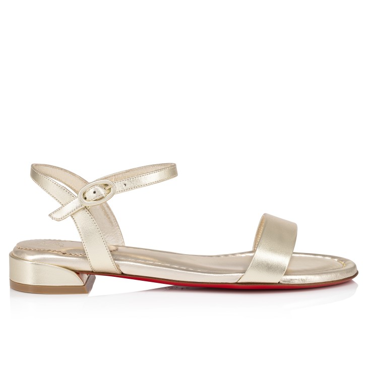 Christian Louboutin Sweet Jane Women Flat Shoes Silver | XUWKRH-306