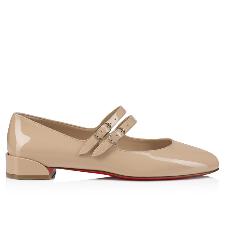 Christian Louboutin Sweet Jane Women Flat Shoes Beige | AHWLPS-235