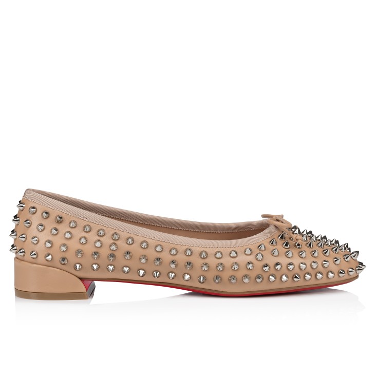 Christian Louboutin Sweetie Jane Spikes Women Flat Shoes Pink | MKFRYH-750