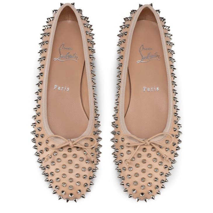 Christian Louboutin Sweetie Jane Spikes Women Flat Shoes Pink | MKFRYH-750