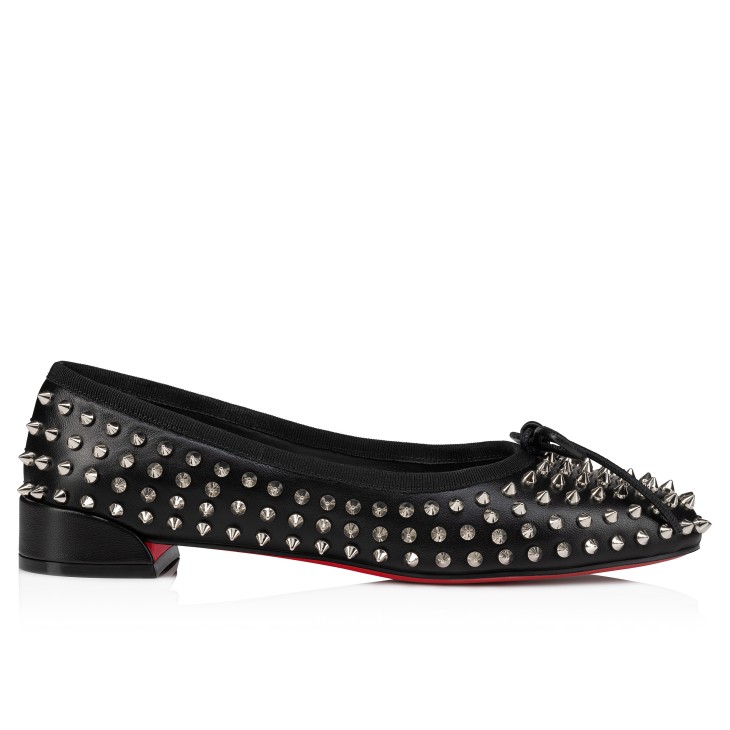 Christian Louboutin Sweetie Jane Spikes Women Flat Shoes Black | GMPAXW-170