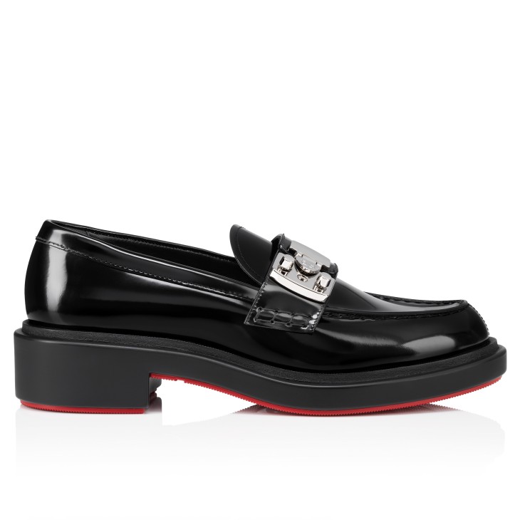 Christian Louboutin Urban Moc Lock Women Flat Shoes Black | MNUFJO-109