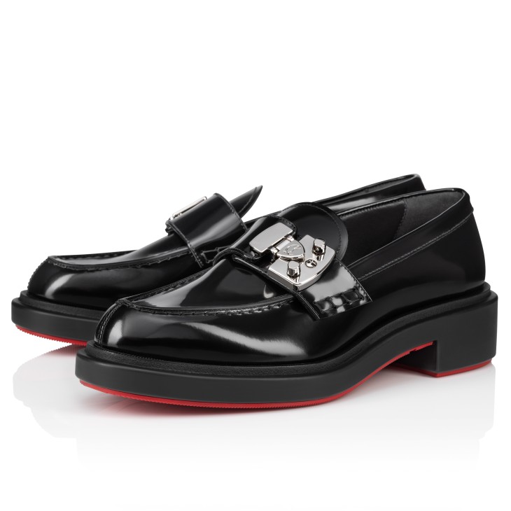 Christian Louboutin Urban Moc Lock Women Flat Shoes Black | MNUFJO-109