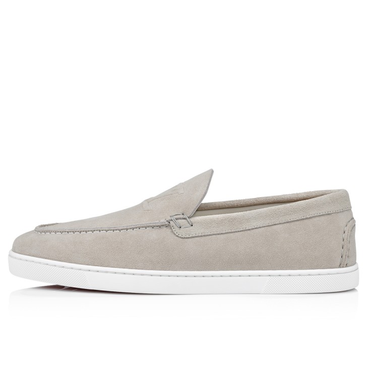 Christian Louboutin Varsiboat Men Moccasins Grey | HCXTRB-659