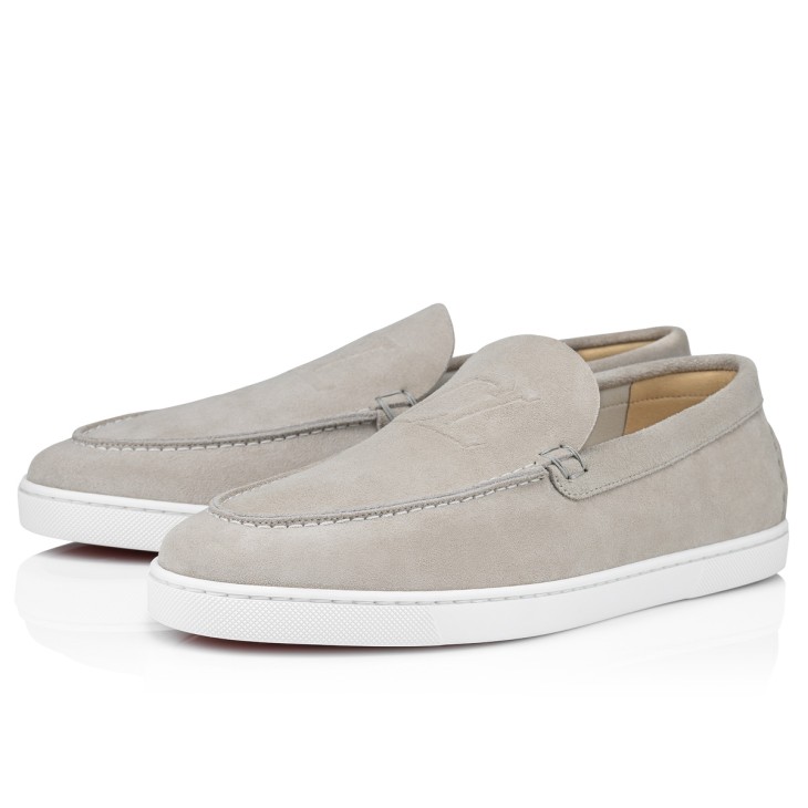 Christian Louboutin Varsiboat Men Moccasins Grey | HCXTRB-659